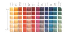 Hair With Color, Hair Color Swatches, Organic Hair Color, Hair Color Brands, Wella Color Fresh, Professional Hair Color, Hair Color Chart, Wella Color, Semi Permanent Hair Color