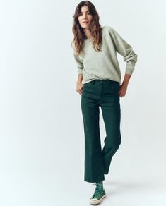 The Kevin Pant. is a tribute to Meritt’s late husband's personal style. Inspired by 70’s men's vintage trousers, this structured twill pant has a mid-rise with a square top block for a snug fit through the waist, hips, and legs before falling into a charming kick at the hem, finished with classic five-pocket denim details like a zip fly, and a pressed crease down the leg. Style them back to their matching The Shrunken Sweatshirt. for the kind of tonal, high/low look we love. 100% Polyester Machi Retro Straight Leg Fall Bottoms, Retro Straight Leg Bottoms For Fall, Retro Straight Leg Pants For Fall, Retro Trousers Jeans For Fall, Retro Jeans Shaped As Trousers For Fall, Vintage Fall Pants With Standard Cut Leg, Vintage Pants With Standard Cut Leg For Fall, Vintage Standard Cut Leg Pants For Fall, Vintage Style Pants With Standard Cut Leg For Fall