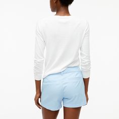 3.5" Classic Chino Short Cotton Short Skorts, Spring Workwear Bermuda Shorts With 5-inch Inseam, Cotton Relaxed Fit Short Skort, Relaxed Fit Cotton Skort, Classic Short Skort For Summer, Classic Short Length Tops For Spring, Classic Bermuda Shorts With 5-inch Inseam For Spring, Fitted Spring Cargo Shorts, Classic Stretch Shorts For Summer