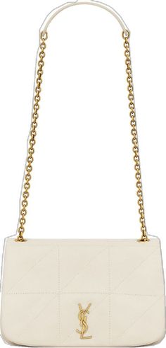 White Bag, Saint Laurent, Shoulder Bag, White