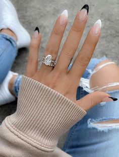 Nails Rings, White Nail, Acrylic Nails Coffin Short, Fire Nails, Chic Nails, Nail Arts, Best Acrylic Nails