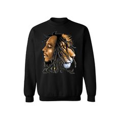 You won't worry about a thing in this Bob Marley Zion graphic sweatshirt. You won't worry about a thing in this Bob Marley Zion graphic sweatshirt. Crewneck Long sleevesFABRIC & CARE Cotton, polyester Machine wash Imported Size: XXL. Color: Black. Gender: male. Age Group: adult. Material: Cotton Blend. Long Sleeve Fleece T-shirt With Graphic Print, Fall Long Sleeve Sweatshirt With Front Print, Winter Sweatshirt With Front Print And Long Sleeves, Long Sleeve Winter Sweatshirt With Front Print, Winter Long Sleeve Sweatshirt With Front Print, Winter Crew Neck Sweatshirt With Front Print, Casual Winter Sweatshirt With Front Print, Sweatshirt Crewneck, Buy One Get One