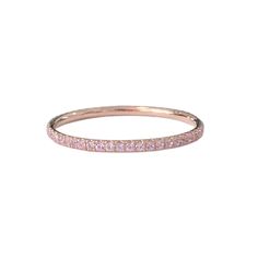 "This finely handcrafted ring is made completely of 14K solid gold and micro pavé set with genuine AAA quality round brilliant cut natural real Powder Pink Sapphire gemstones. Perfect for stacking. ♦ Band Width: approximately 1.3mm ♦ Metal Finish: High Shine Polish ♦ This design is available in Rose, White and Yellow 14K Gold; also in 14K White Gold with Black Rhodium Plated Finish ♦ This item is proudly made in USA. *This piece comes in a Nana Bijou branded white leatherette jewelry gift box, a Pink Sapphire Pave Setting Ring, Pink Sapphire Rings With Pave Setting, Luxury Stackable Rings With Pave Setting, Luxury Round Stackable Rings With Pave Setting, Luxury Stackable Round Rings With Pave Setting, Fine Jewelry Eternity Band With Pave Setting For Promise, Fine Jewelry Pave Setting Eternity Band For Promise Ring, Round Pink Sapphire Jewelry With Pave Setting, Fine Jewelry Rose Gold Stackable Rings With Pave Setting