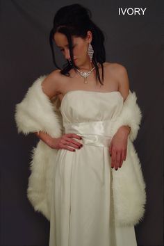 Faux fur Angora bridal wrap wedding shawl shrug stole made from extremely soft long feathery faux fur and nicely finished on the inside with high quality satin lining. Newly made and ready to ship. If you are needing more then four items from our store just let us know. We are happy to offer VOLUME DISCOUNTS We keep several in each size in stock so that we can ship all orders out ASAP! If you need more then the quantity listed just contact us and we will be happy add more to the item page for yo Fur Shawl Outfit, Fur Scarf Outfit, Faux Fur Bridal Wrap, Shawl Outfit, Fur Shrug, Wedding Shrug, Faux Fur Wrap, Bridal Cover Up, Winter Wrap