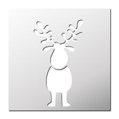 a paper cut out of a reindeer with antlers