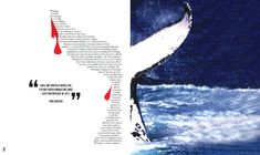 an image of a whale tail in the water with words written on it and below