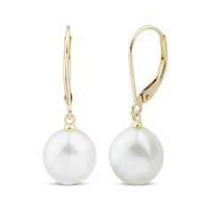 Baroque Cultured Pearl Dangle Earrings 10K Yellow Gold | Kay Classic Pearl Earrings With Lever Back, Classic Pearl Earrings With Lever Back Ear Wires, Formal Round Pearl Earrings With Lever Back Ear Wires, Formal Round Pearl Earrings With Lever Back, Classic White Pearl Earrings With Lever Back, Classic Pearl Pendant Drop Earrings, Classic Pearl White Dangle Pearl Earrings, Classic Pearl White Dangle Earrings, Classic Round Pearl Drop Earrings