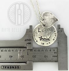 Fingerprint and actual handwriting memorial keepsake necklace with choice of birthstone - Maya Belle Jewelry Stamped Sterling Silver Jewelry For Valentine's Day, Silver Hand-stamped Heart Pendant Jewelry, Stamped Heart Jewelry For Anniversary, Stamped Sterling Silver Heart Pendant Jewelry, Stamped Heart Shaped Sterling Silver Jewelry, Heart-shaped Stamped Jewelry For Anniversary, Stamped Sterling Silver Heart Jewelry, Heart Shaped Stamped Jewelry For Anniversary, Sterling Silver Hand Stamped Heart Pendant Jewelry