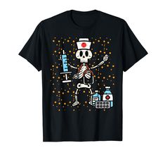 PRICES MAY VARY. Grab this Halloween Orthopedic Nurse Skeleton T-Shirt as easy, lazy, last minute costume for Halloween for nurses! Impress your patients wearing this spooky trick or treat medical doctor hospital nurse halloween tee outfit scrub top for men & women Tired of dressing up as a scary Witch, Pumpkin, Ghost or Skeleton? Grab this DIY Halloween Orthopedic Nurse Skeleton T-Shirt for Halloween! Browse our brand for more halloween nurse costume scrub top clothes for RN, ICU, ER, OB, NICU Orthopedic Nurse, Orthopedic Nursing, Nurse Halloween Costume, Last Minute Costume, Doctor Hospital, Skeleton T Shirt, Last Minute Costumes, Nurse Costume, Costume For Halloween