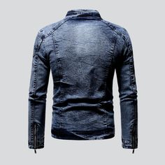 Discover the conventional appeal of riding couture with our 2023 Autumn-Winter Collection Men's Moto Denim Jacket! With vintage-inspired details, a slim silhouette, and a zipper closure, this jacket is designed for the fashion-forward man. Crafted from luxe denim, this jacket is sure to become your go-to for effortless vibe.Why This Jacket is a Wardrobe Must-HaveFashioned with a harmonious blend of vintage vibes and today's edgy-trend sensibilities, this jacket is perfect for the couture enthusi Mens Denim Jacket, Custom Leather Jackets, Denim Jacket Winter, Denim Jacket Fashion, Jean Jacket Men, Hipster Man, Biker Jeans, Coat Men, Vintage Denim Jacket