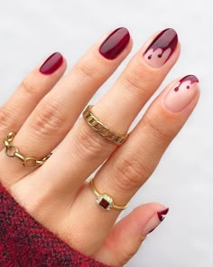 Wearing Rings, Blood Nails, Vampire Nails, Body Decoration, Witchy Nails, Halloween Acrylic Nails, Red Polish, October Nails, Halloween Nail Designs