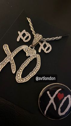 XO silver set includes silver xo pendant with free chain and silver xo earrings. This bundle also includes an xo pin. This bundle is also available with the gold set. Xo Earrings, Xo Necklace, Xoxo Jewelry, Xo Jewelry, Jewelry Lookbook, Swaggy Outfits, The Weeknd, Gold Set, The Gold