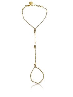 Ali Hand Chain - 18K Gold Plated, Brass, Cubic Zirconia Bracelet Length: 6in (includes 1in extender)  Cubic Zirconic: 2.5mm -CARE INSTRUCTION- Our jewelry is top-notch, but it needs a little TLC.  Check out these easy tips: - Keep it away from chlorine and salty water to dodge any tarnishing. -Spritz on your perfumes and lotions before putting on your bling to avoid a chemical clash. Adjustable Flexible Gold-plated Bracelet, Adjustable Gold Metal Chain Ring, Delicate Handcrafted Gold Bracelets, Adjustable Gold Bracelet With Delicate Chain, Delicate Adjustable Gold Chain Ring, Adjustable Hand Set Gold Bracelet, Dainty Hand Set Adjustable Chain Bracelet, Adjustable Gold Chain Ring With Delicate Chain, Adjustable Round Bracelets With Gold Chain