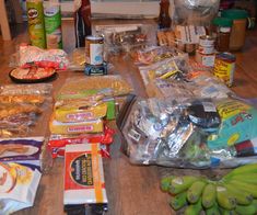 the food is on the table ready to be eaten and put into the oven for baking