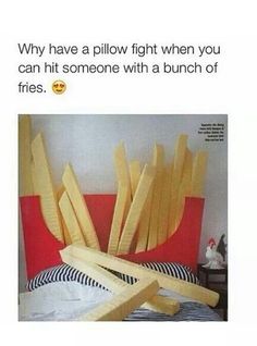 a bed with yellow sticks sticking out of it's headboard