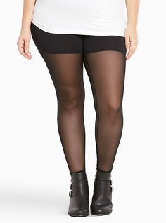 These semi-opaque tights are your new chilly day go-to’s. Not only is the fabric ultra-soft, but a mesh high waist insets keep you comfortable for all-day wear. Cotton/spandex. Wash cold; dry flat. Imported plus size tights. The best plus size women's black mesh inset leggings hosiery & socks in black. Torrid is your destination for the freshest spring and summer styles. Black Lace Leggings, Houndstooth Leggings, Plus Size Tights, Sequin Leggings, Black Knit Top, Lace Leggings, Mesh Leggings, Opaque Tights, White Houndstooth