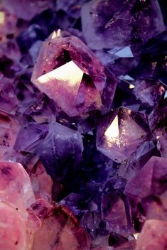 amethyst crystals are shown in this close up photo