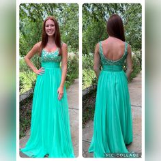 Alyce Paris Green Mint Leaf Lace Sequins Chiffon Formal Dress Size 2 Retail $400 Yours For Only $99!! *Free Shipping* Chiffon Formal Dress, Paris Green, Mint Leaf, Alyce Paris, Paris Dresses, Green Mint, Mint Leaves, Formal Dress, 2 Colours