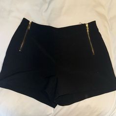 Never Worn, Black Shorts With Zippers On Side. Perfect For Summer! Fitted Black Shorts With Zipper Closure, Casual Black Shorts With Zipper Closure, Trendy High-waisted Shorts With Zipper Closure, Trendy High-waisted Shorts With Zipper, Trendy High-waisted Zipper Closure Shorts, Trendy Black Shorts With Zipper Closure, Black Shorts With Zipper Closure For Night Out, Black Shorts With Zipper Closure, Chic Black Shorts With Zipper Closure