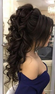 Easy Formal Hairstyles, High Ponytail Hairstyles, Hairstyles Ponytail, Quinceanera Hairstyles, Quince Hairstyles, High Ponytail, Fancy Hairstyles, Wedding Hairstyles For Long Hair