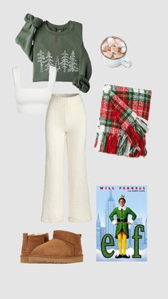 Preppy Christmas Outfits Women, Outfits For The Zoo Fall, Cute Christmas Pjs For Teens, Vintage Christmas Outfit Aesthetic, Christmas Clothes Aesthetic, Comfy Christmas Outfits