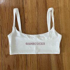 Gamecocks tiny top tank. Extra cropped. Perfect for tailgates or showing spirit! Sporty Crop Top For Game Day In Summer, Casual Summer Game Day Crop Top, Casual Summer Crop Top For Game Day, Summer Game Day Tank Top, Summer Casual Cheerleading Crop Top, Summer Casual Crop Top For Cheerleading, Casual Summer Crop Top For Cheerleading, Fitted Sleeveless Top For Game Day, Tiny Crop Top