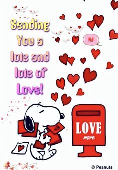 snoopy sending you a lot and lots of love