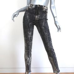 Gently worn. Great condition. No flaws. Retails for $980! 98% cotton, 2% elastane -**- Acid Wash, Black Stretch, Rock Revival Jean, Stretch Cotton, Gucci, Pants, Black, Trousers