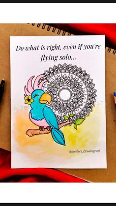 a card that says do what is right, even if you're flying solo