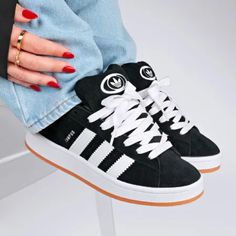 Brand New Big Kids Size+1.5=Womens Size Adidas Shoes Campus 00, Adidas Shoes Campus, Womens Adidas Sneakers, Adidas Gazelle Black, Adidas Campus Shoes, Campus Shoes, Adidas Gazelles, Adidas Originals Shoes, Black Tennis Shoes