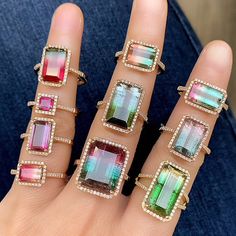 One of a Kind Split Shank Tourmaline Ring | Colorful Engagement Band – Liven Company Watermelon Tourmaline Ring, Alternative Bride, Jewelry Words, Wave Ring, Tourmaline Jewelry, Blue Tourmaline, 14k Rose Gold Ring, Rose Gold Pink, Tourmaline Ring