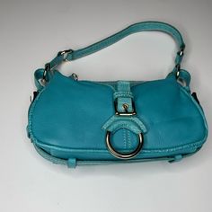 Small Classic Vintage Purse Chic Turquoise Rectangular Shoulder Bag, Chic Turquoise Shoulder Bag With Removable Pouch, Chic Turquoise Shoulder Bag For Shopping, Chic Blue Handheld Hobo Bag, Chic Blue Satchel With Silver-tone Hardware, Chic Blue Shoulder Bag With Silver-tone Hardware, Elegant Turquoise Tote Shoulder Bag, Elegant Turquoise Shoulder Bag For Shopping, Elegant Light Blue Shoulder Bag With Silver-tone Hardware