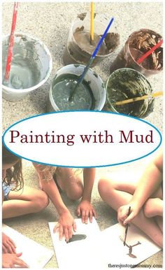 Mud Painting, Mud Paint, Outdoor Learning Activities, Messy Art, Outdoor Education, Painting Activities, Outdoor Classroom