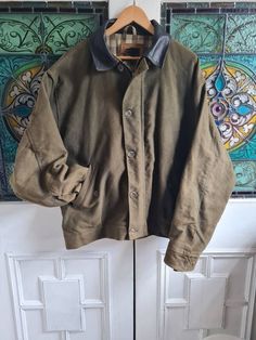 "Lewis Creek moleski jaket Tartan lined, with leather ccents, front pockets, inside pocked, double zipped, button placket. Adjustable cuffs and wt Heavy weight jacket Made in Scotland Good reloved condition Size USA XXL UK Measurements: Pit to pit 29\" (58\" chest) Length 30\" Underarm to cuff 21\" 24\" shoulder to shoulder across back 26\" across bottom (can be made tighter 2\" each side) All orders are shipped using biodegradable and recycled packaging where possible" Mens Blazer Jacket, Heavy Jacket, Thrifted Outfits, Cool Jackets, Vintage Jacket, Character Outfits, Dream Clothes, Leather Trims, Sweater Jacket