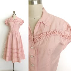 Housewife Dress, Dress Pastel, Dresses 40s, Vintage Dresses 50s, Gibson Girl, 1950s Style, 1960's Dress, 1940s Dresses, 50s Vintage