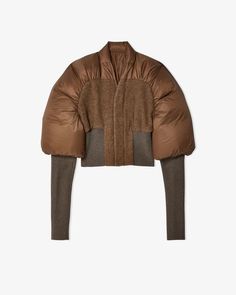 Rick Owens: Women's Woven Down Jacket (Fawn) | DSMNY E-SHOP Cdg Play Converse, Cdg Shirt, Play Converse, Cdg Play, Rick Owens Women, Craig Green, Woman Weaving, Fp Movement, Rick Owens