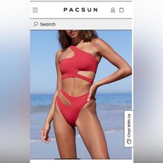 Brand New With Tags. Never Worn. Storm Reid Pac Sun Bikini. Size Medium Red Cutout Swimwear, Red Cutout Swimwear For Swimming, Red Cutout Swimwear For Pool, Red Cutout Swimwear For Poolside, Red Cutout Swimwear For The Beach, Storm Reid, Pacsun Swim, Solid Color Bikinis, My Mobile Number