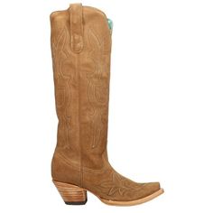 Looking for a stylish and unique pair of boots? Look no further than Suede Embroidery Tall Snip Toe Boots from Corral Boots! Size: 7.5.  Color: Brown.  Gender: female.  Age Group: adult. Western Heeled Boots With Stacked Heel, Fitted Western Suede Knee-high Boots, Fitted Western Heeled Boots With Closed Toe, Western Boots With Medium Width Closed Toe, Western Style Heeled Boots With Reinforced Heel, Western Style Closed Toe Heeled Boots With Reinforced Heel, Fitted Boots For Rodeo With Closed Toe, Fitted Closed Toe Boots For Western-themed Events, Suede Boots With Pointed Toe For Ranch