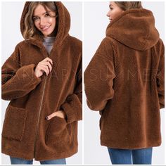 Love This! Just Love Anything Hoodie. Perfect For Cool Nights. Zippered Front With Pockets. Lined. Poly. Model Is Wearing Size Small. Approximate Measurements Hand Measured: S - B 48”, L 29” M - B 50”, L 30” L - B 52”, L 31” See Last Photo For Texture 2x Cozy Brown Long Sleeve Fleece Jacket, Brown Cozy Fit Long Sleeve Outerwear, Cozy Fit Brown Outerwear For Loungewear, Cozy Brown Fleece Outerwear, Cozy Fleece Hoodie Jacket For Fall, Oversized Brown Fleece Outerwear, Brown Fleece Outerwear For Loungewear, Brown Long Sleeve Fleece Hooded Jacket, Cozy Brown Hooded Jacket With Long Sleeves