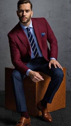 Men's Burgundy Blazer Outfit, Mens Red Suit Wedding, Burgundy Blazer Outfit Mens, Red Blazer Outfit Men, Red Suit Men