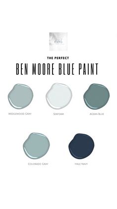 the perfect be more blue paint color scheme for walls and ceilings, with different shades