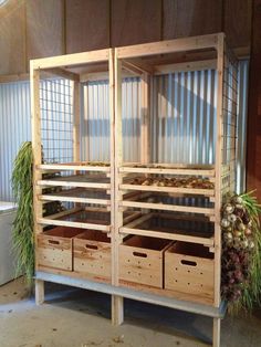 a large wooden cabinet with drawers inside of it