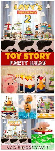 toy story birthday party ideas including toys and decorations