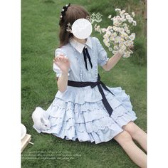 <Delivery Schedule>



 It will take approximately one to one and a half months from the time of order to delivery.






 ＜Item＞



 One-piece dress (including waist ribbon)

 Ribbon tie






 <Size>



 Small size



 Length: 77.9cm

 Shoulder width: 35cm

 Bust: 84cm

 Sleeve length: 27.3cm







 Medium size



 Length: 78.5cm

 Shoulder width: 36cm

 Bust: 88cm

 Sleeve length: 27.6cm




 Large size



 Length: 79.1cm

 Shoulder width: 37cm

 Bust: 92cm

 Sleeve length: 27.9cm




 XL size



 Length: 79.7cm

 Shoulder width: 38cm

 Bust: 96cm

 Sleeve length: 28.2cm









 <Material>



 cotton

 polyester









 ＜Model wearing＞



 Wearing size



 Small size




 Model Dimensions



 Height: 160cm Cute Short Sleeve Dress With Bow, Summer Dress With Doll Collar, Spring Doll Collar Dress For Dress-up, Spring Tiered Dress With Bow, Cute Doll Collar Summer Dresses, Cute Doll Collar Dresses For Summer, Cute Summer Dresses With Doll Collar, Spring Dress With Ruffles And Doll Collar, Spring Dress With Bow And Doll Collar