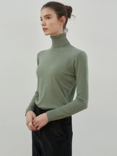 Editor's Notes This basic turtleneck knit top has soft texture and the stretch fabric falls naturally with slim silhouette. The simple design expressing minimalistic mood it is great inner item to layer as well.- Soft texture- Slim fit- Turtleneck- Stretch fabricMeasurements(in.)One size- Shoulder: 14.96 in.- Chest: 17.72 in.- Sleeve Length: 22.83 in.- Total Length: 22.05 in.* Model info: Height 5' 8.5Composition & Care- 98% Cotton, 2% Spandex- Dry cleaningDesigner- by NICK&NICOLE Solid Fine Knit Turtleneck For Fall, Solid Fine Knit Turtleneck For Winter, Second-skin Turtleneck For Fall Layering, Chic Solid Turtleneck With Funnel Neck, Chic Funnel Neck Turtleneck, Chic Solid Color Funnel Neck Turtleneck, Solid Turtleneck Fine Knit Sweater, Solid Color Fine Knit Turtleneck Sweater, Solid High Stretch Turtleneck With Funnel Neck