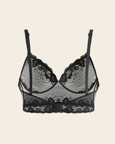 A bustier bra with high-coverage triangle cups, supportive underwire, and extra-flexible side boning for a perfect fit. It has a plunge front and fabric cups without foam or padding. It's made entirely of our signature SmartLace®: a luxurious lace that's specially designed to be soft and durable without pilling. This sheer bustier bra has a longline underbust band and high coverage on the back for smoothing. Sheer Bustier, Bridal Shapewear, Nursing Sports Bra, Bridal Bra, Compression Bra, Strapless Bralette, Be Soft, Lace Pocket, Legging Sport