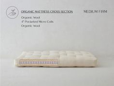 the organic mattress is shown with instructions for how to use it