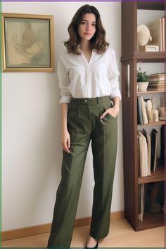 Miss A suzy u003c3 for  brand sunglasses CARIN -2016-, 2024 Check more at https://beautyfashionideas.com/fashion/miss-a-suzy-u003c3-for-brand-sunglasses-carin-2016-2024/ Olive Green Pants Outfit, Green Pants Outfit, Elegance Dress, Mom Hair, Olive Green Pants, Luxury Photography, Office Wear Women, Office Outfits Women, Business Casual Outfits For Work