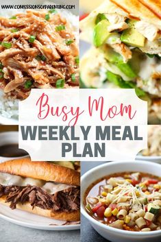 the busy mom weekly meal plan is full of delicious meals and easy to make ahead