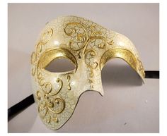 Darkness Costume, Phantom Of The Opera Masquerade, Phantom Of The Opera Mask, Venice Style, Phantom Mask, Masks Design, Mardi Gras Masquerade, Masquerade Prom, Mens Masquerade Mask